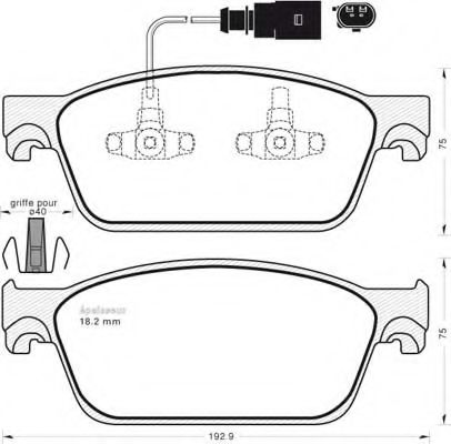 set placute frana,frana disc