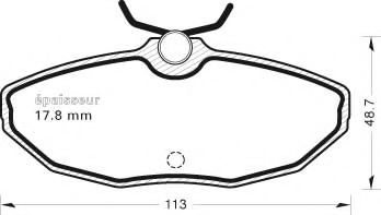 set placute frana,frana disc