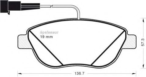 set placute frana,frana disc