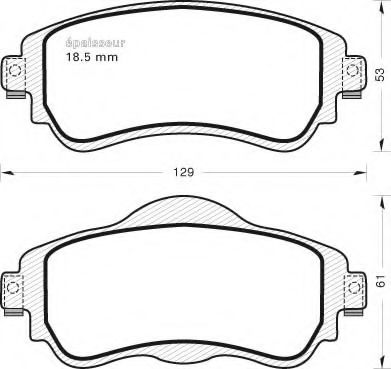 set placute frana,frana disc