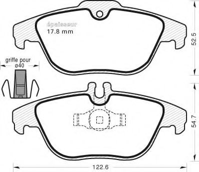 set placute frana,frana disc