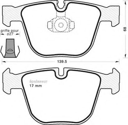 set placute frana,frana disc