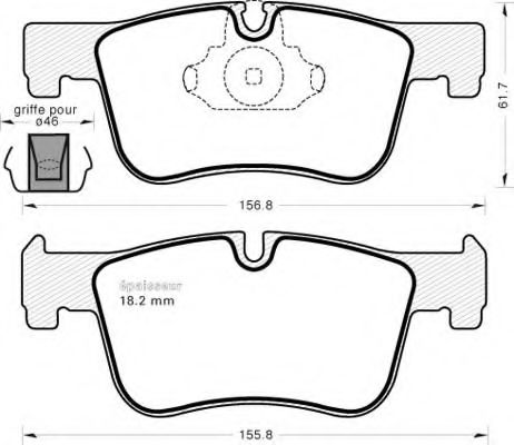 set placute frana,frana disc