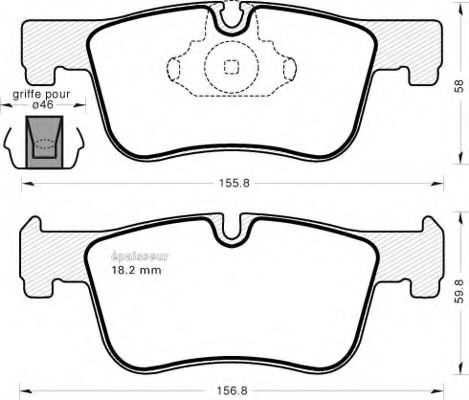 set placute frana,frana disc