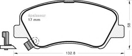 set placute frana,frana disc