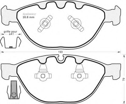 set placute frana,frana disc