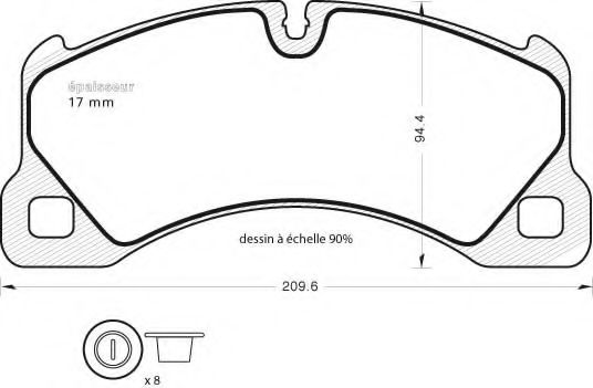 set placute frana,frana disc