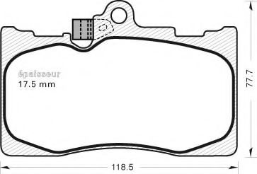 set placute frana,frana disc