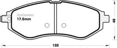 set placute frana,frana disc