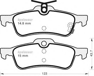 set placute frana,frana disc