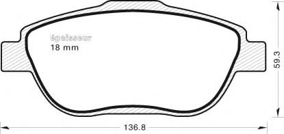 set placute frana,frana disc