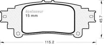 set placute frana,frana disc