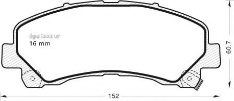 set placute frana,frana disc