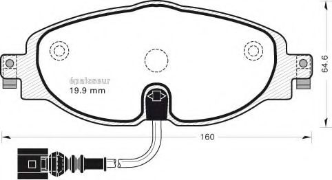 set placute frana,frana disc