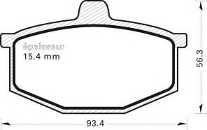 set placute frana,frana disc