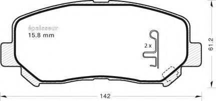 set placute frana,frana disc