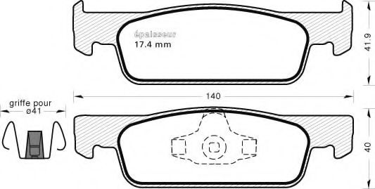 set placute frana,frana disc