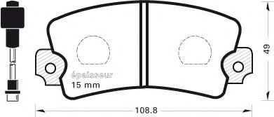 set placute frana,frana disc