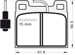 set placute frana,frana disc