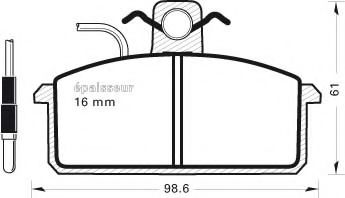 set placute frana,frana disc