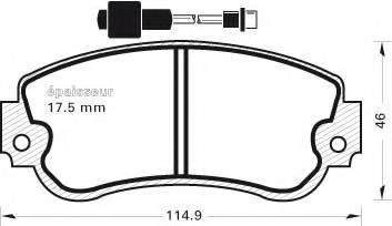 set placute frana,frana disc