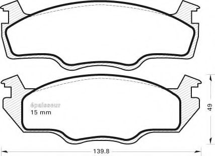 set placute frana,frana disc