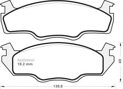 set placute frana,frana disc