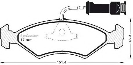 set placute frana,frana disc