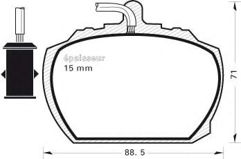 set placute frana,frana disc