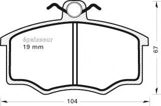 set placute frana,frana disc