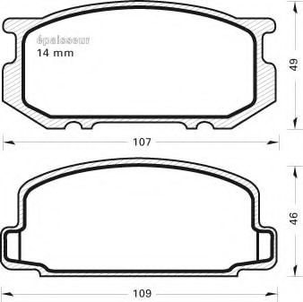 set placute frana,frana disc