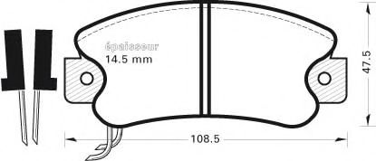 set placute frana,frana disc