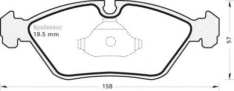 set placute frana,frana disc