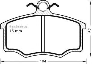 set placute frana,frana disc