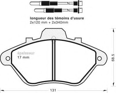 set placute frana,frana disc