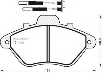 set placute frana,frana disc