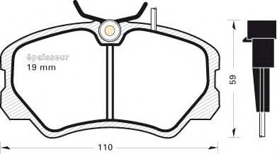 set placute frana,frana disc