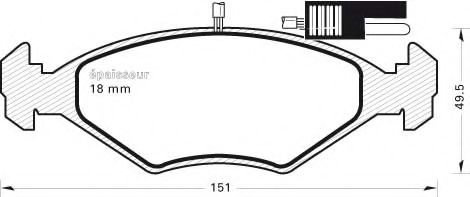 set placute frana,frana disc