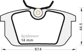 set placute frana,frana disc