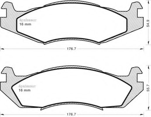 set placute frana,frana disc