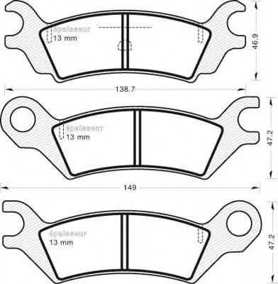 set placute frana,frana disc