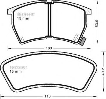 set placute frana,frana disc