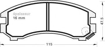 set placute frana,frana disc