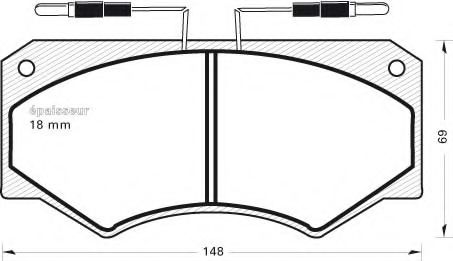 set placute frana,frana disc