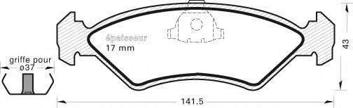 set placute frana,frana disc