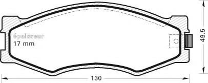 set placute frana,frana disc