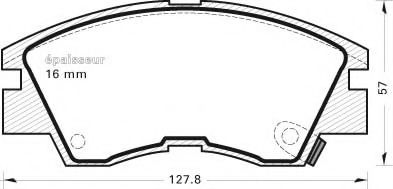 set placute frana,frana disc