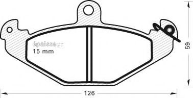 set placute frana,frana disc