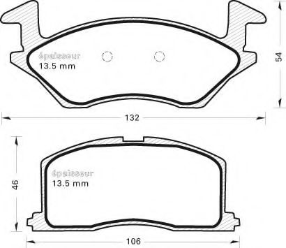 set placute frana,frana disc