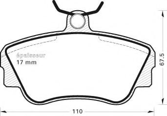 set placute frana,frana disc